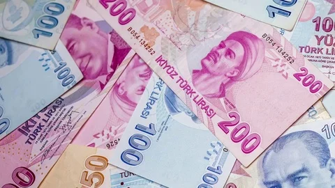Turkish Banknotes Stock Footage 82584835