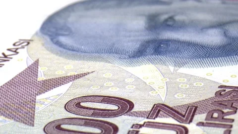 Turkish Banknotes Stock Footage 158586120