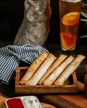 Turkish borek with vegetables Stock Photos