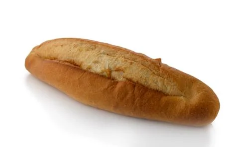 Turkish bread loaf on white background Stock Photos