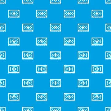 Turkish carpet pattern seamless blue Stockillustratie