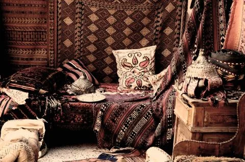 Turkish carpet store, bazaar Foto stock