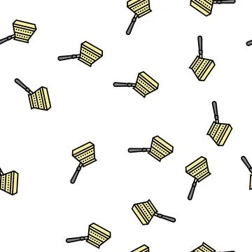 Turkish cezve coffee make tool vector seamless pattern Illustrazione stock