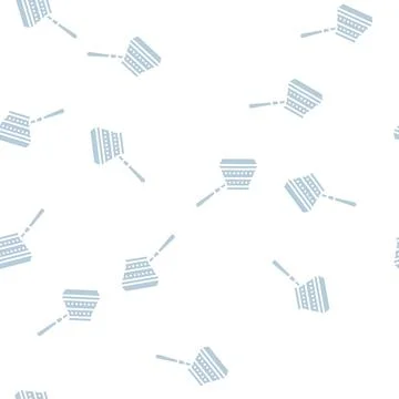 Turkish cezve coffee make tool glyph seamless pattern Stock Illustration