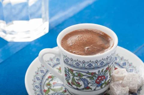 Turkish coffe serving Stock Photos