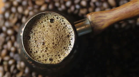 Turkish Coffee And Coffee Beans Stock Footage 59798293