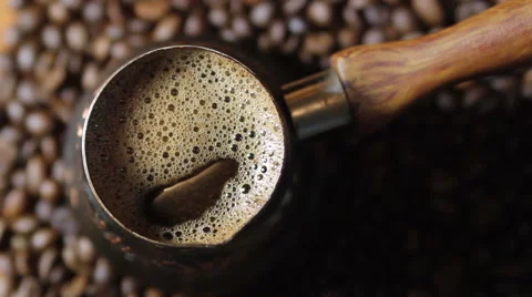 Turkish Coffee And Coffee Beans Stock Footage 59798309