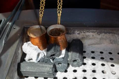 Turkish coffee background Stockfoto's