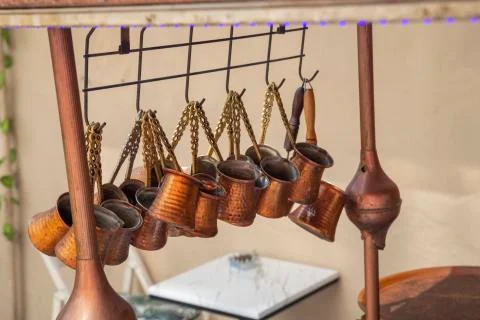Turkish coffee background 스톡 사진