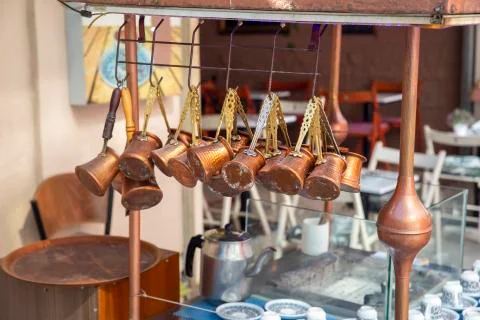 Turkish coffee background 스톡 사진