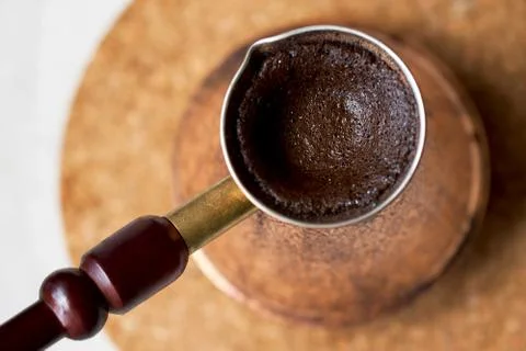 Turkish coffee close-up Stock Photos