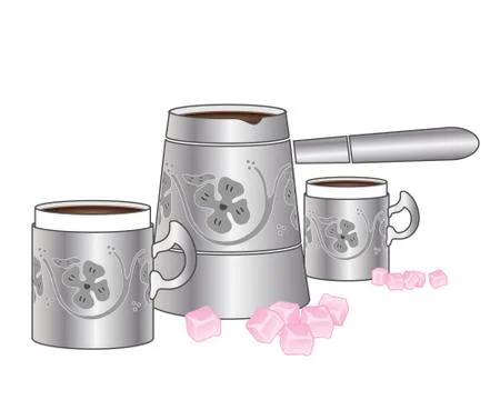 Turkish coffee Stock Illustration