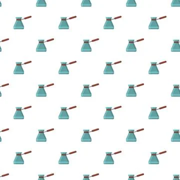 Turkish coffee pot cezve kitchenware seamless pattern イラスト素材