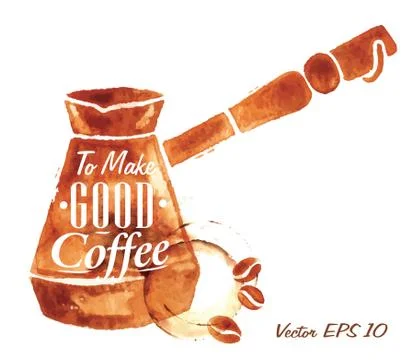 Turkish Coffee Pot Stock Illustration
