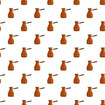 Turkish coffee pots seamless pattern background Illustrazione stock
