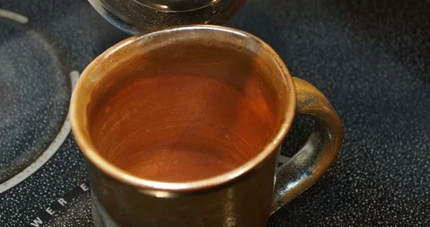 Turkish coffee pouring in the cup Stock Footage 124017178