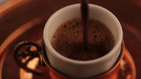 Turkish Coffee Pouring Stock Footage 55840008