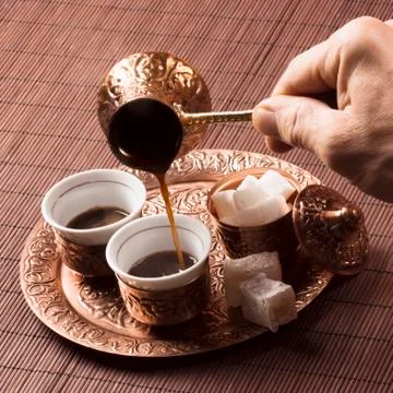 Turkish coffee set Stock Photos