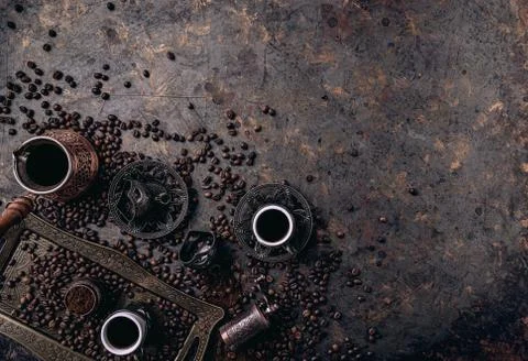 Turkish coffee set Stock Photos