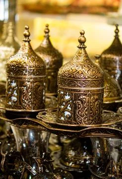 Turkish Coffee Sets Stock Photos
