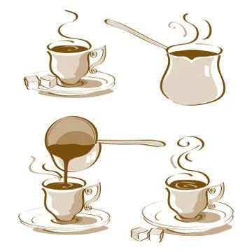 Turkish Coffee Vector Stock Illustration