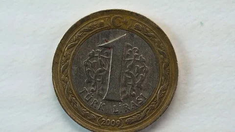 Turkish Coin  Detail Stock Footage 70845844