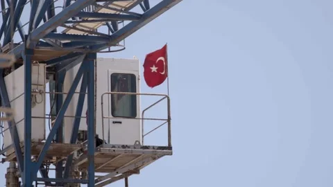 Turkish crane Stock Footage 162418747