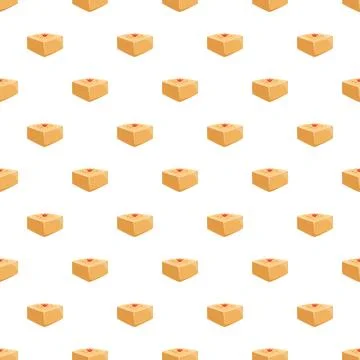Turkish delight sweets forming a seamless food pattern Stockillustratie