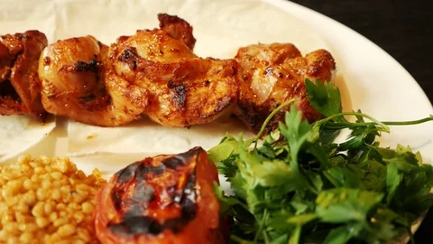 Turkish dish at the restaurant Stock Footage 108206576