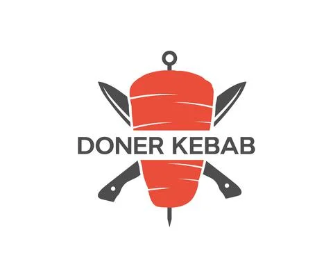 Turkish doner kebab vector design and illustration. Illustrazione stock