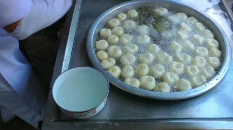 Turkish Donut Lokma Stock Footage