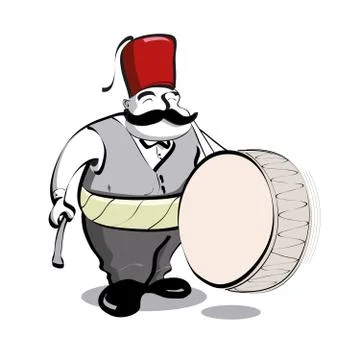 Turkish Drummer Stock Illustration