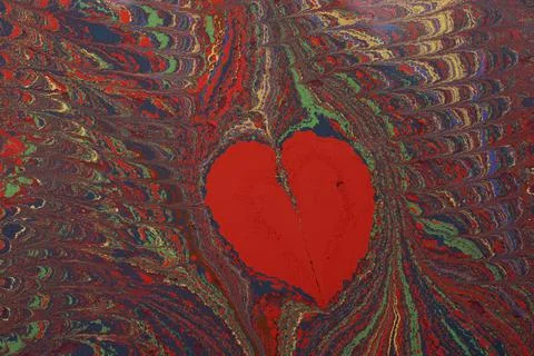 Turkish ebru marble effect surface pattern design for print Stock Illustration