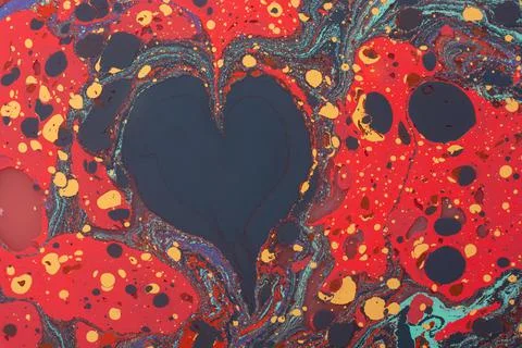 Turkish ebru marble effect surface pattern design for print Stock Illustration