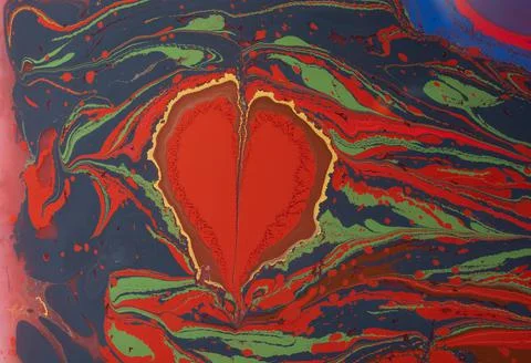 Turkish ebru marble effect surface pattern design for print Stock Photos