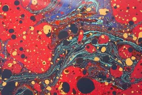 Turkish ebru marble effect surface pattern design for print Stock Photos