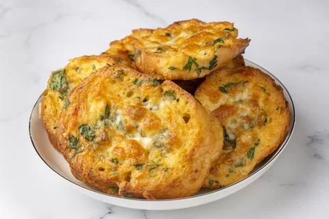 Turkish Egg Breads. It is called "Yumurtali Ekmek" in Turkish. French Toast.. Stock Photos