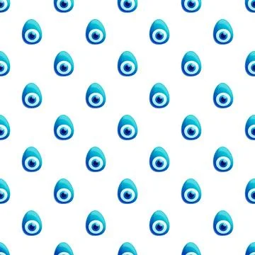 Turkish evil eye amulet seamless pattern protecting against bad luck Stock Illustration