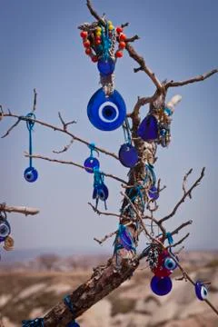 Turkish Evil Eye on a Tree Stock Photos