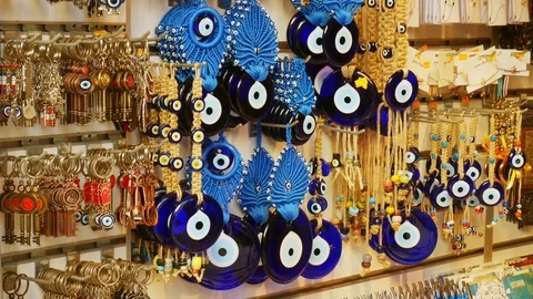 Turkish Eye Hangings Stock Footage 84775261