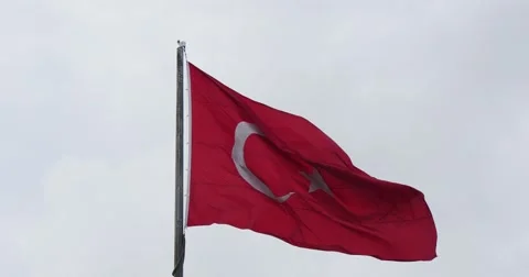 Turkish flag 4K Stock Footage 49097157