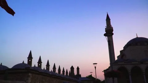 Turkish flag and mosque Video stock 155016147