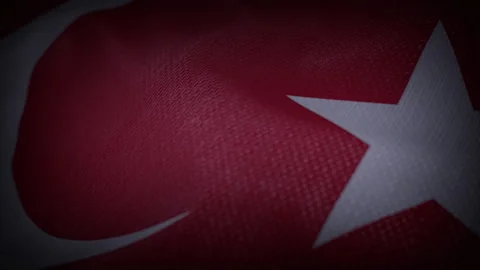 Turkish Flag. Cinematic 3D Animation. Stock Footage 264532808