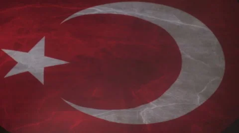 Turkish flag close up Stock Footage 67672199