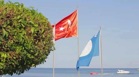 Turkish flag close up Stock Footage 67757060