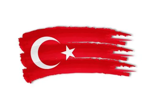 Turkish flag drawing Stock Illustration