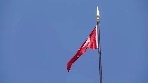 Turkish Flag - The Flag of Turkey Video stock 196182032
