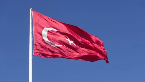 Turkish Flag - The Flag of Turkey Stock Footage 197373165