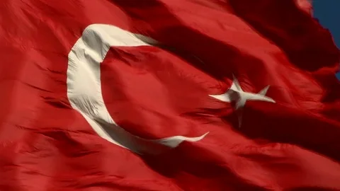 Turkish  Flag fluctuation Video stock 71971715
