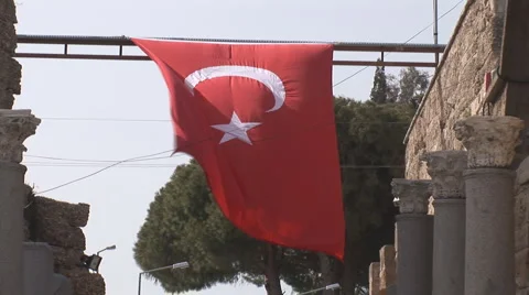 Turkish flag Stock Footage 4792521